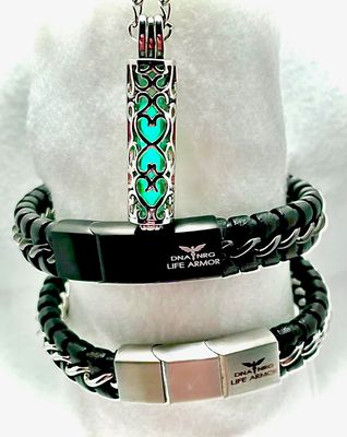 Triangle Power Combo: Two Power Bracelets and Woman's Fancy Glow Pendant! Great protection and power (Save $200 as combo)