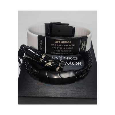BUILD YOUR OWN Triangle Power Combo:  ANY Two Power Bracelets of ANY style and Silver or Black Rx Strength Dual Cell Glow Pendant or Double Cell Cross! Great protection and power (Save $200 as combo)