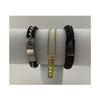 BUILD YOUR OWN Standard (Single Power Cell) Triangle Power Combo: Two Power Bracelets ANY STYLE and Pendant (excludes Rx Med Grade and Dual Cell Crosses) Great protection and power (Save $ as combo)!