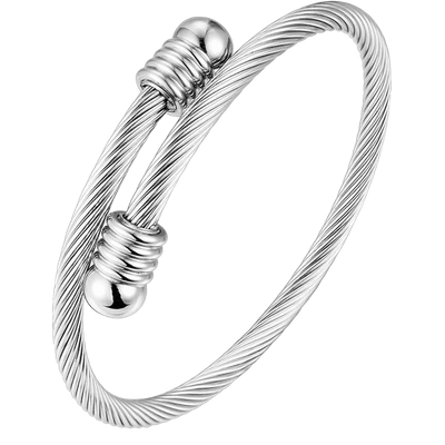 Durable Silver Wire Stainless Power Bracelet