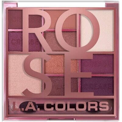 L.A. COLORS Eyeshadow Color Block Palette, Rose.