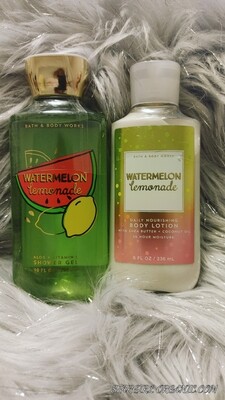 Bath and Body Works Watermelon Lemonade 2pc Set Shower Gel & Body Lotion.