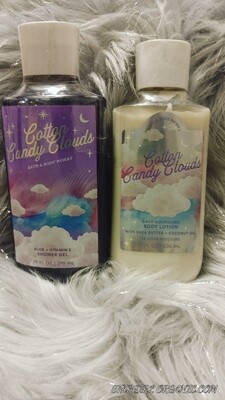 Bath and Body Works. Cotton Candy Clouds Shower Gel & Body Lotion.