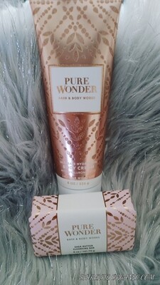 Bath and Body Works Pure Wonder 2pc Set Body Cream and Soap Bar.