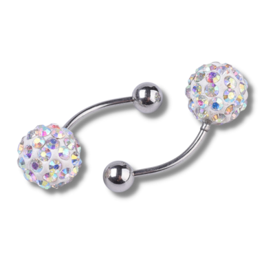 Banana Bell Crystal Navel Ring