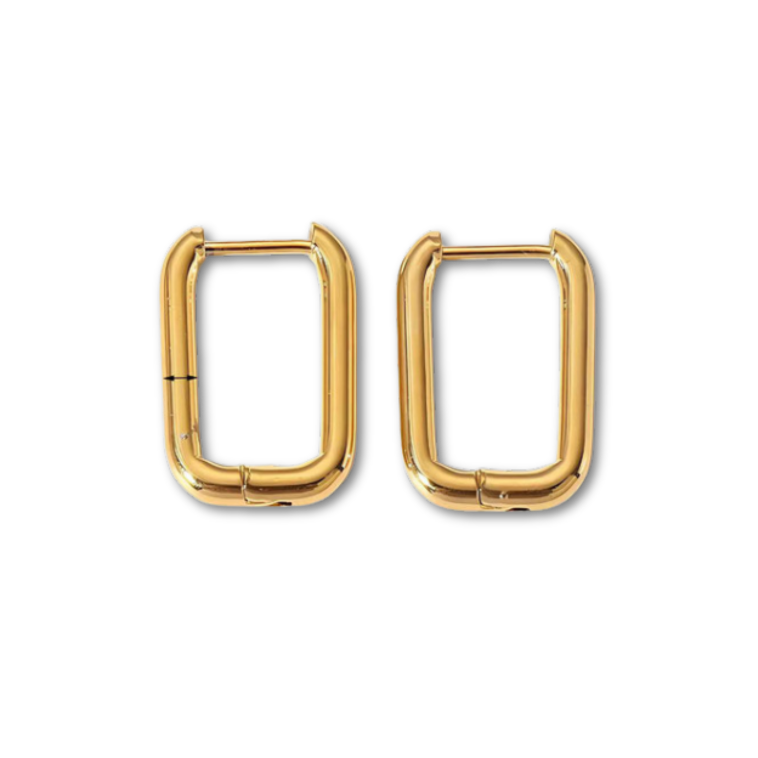 Squared Huggie Hoops