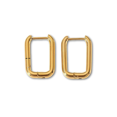 Squared Huggie Hoops