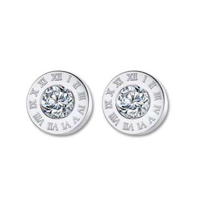 CZ Roman Numeral Studs
