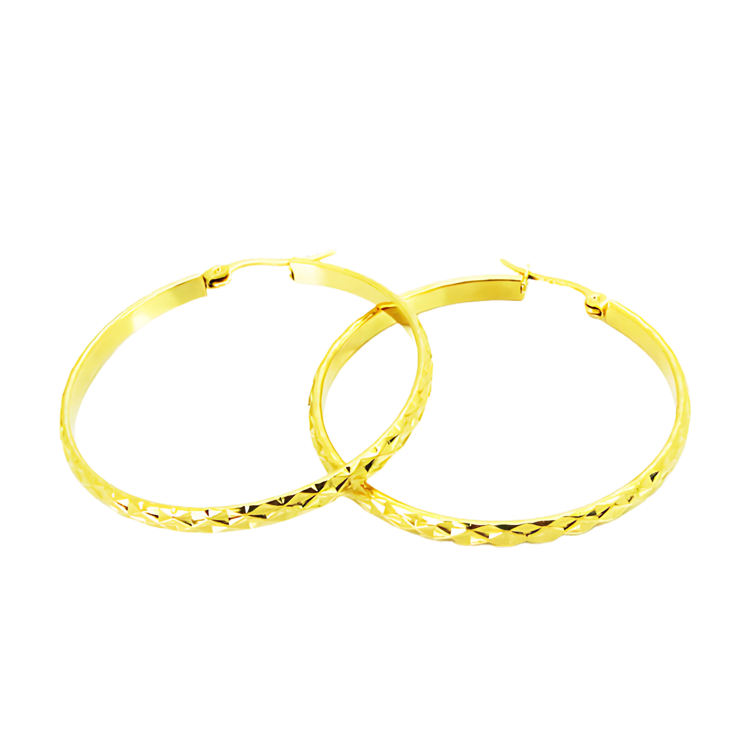 Textured Gold Hoops