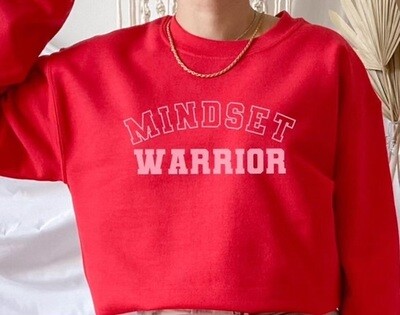 Mindset Warrior "Varsity Print Red" Sweatshirt