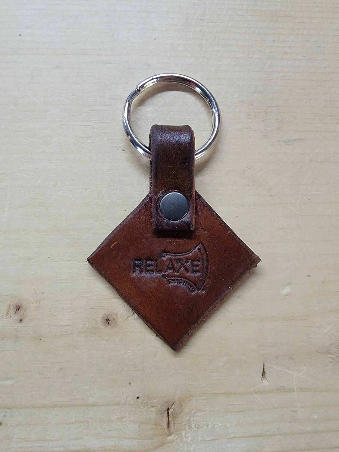 Leather Relaxe Throwing Keychain