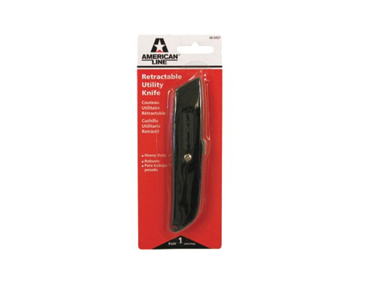 ASR Black Metal Retractable Utility Knife