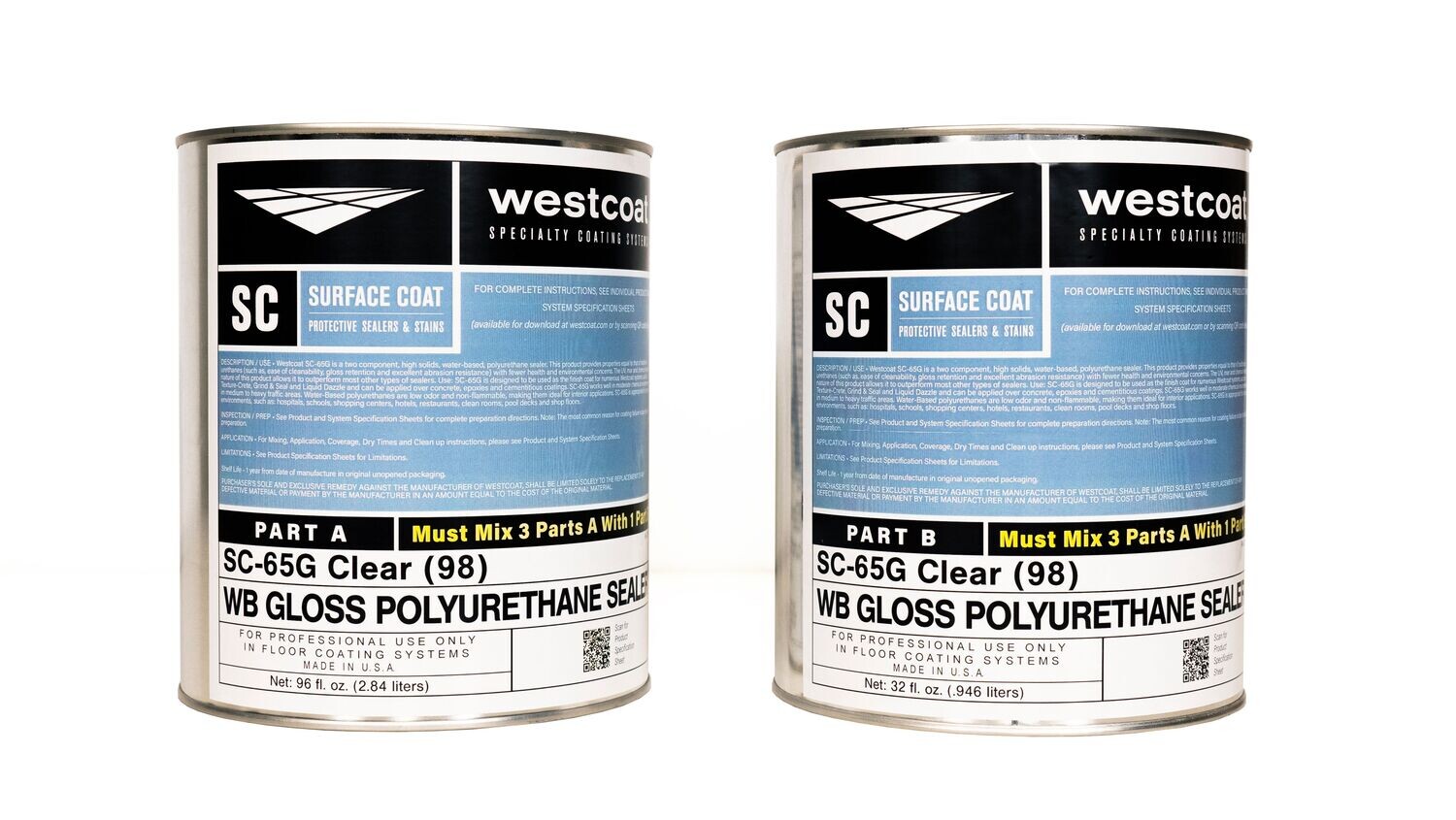 Water-Based Polyurethane -  Clear Gloss 1 gal 3:1 Formula