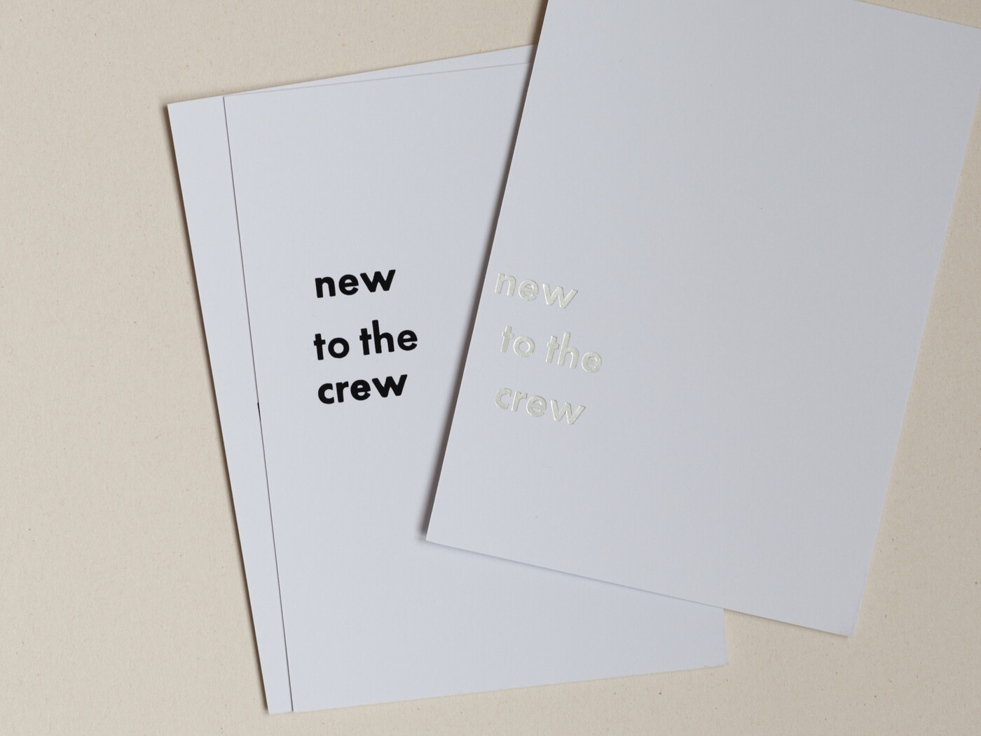 "new to the crew", geprägt