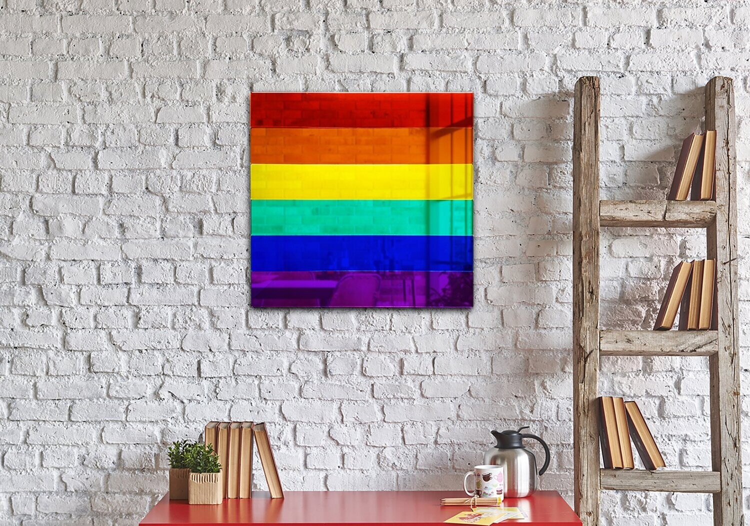 Rainbow Mirror, Size: 40cm x 40cm