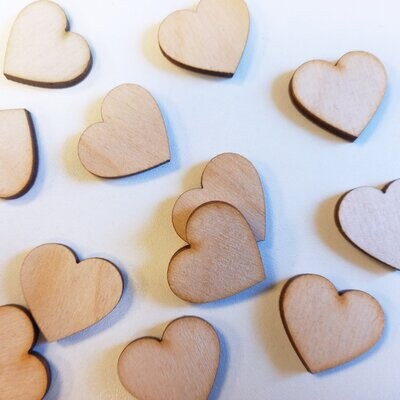 Blank Wooden Hearts for Craft & Wedding Table Decoration