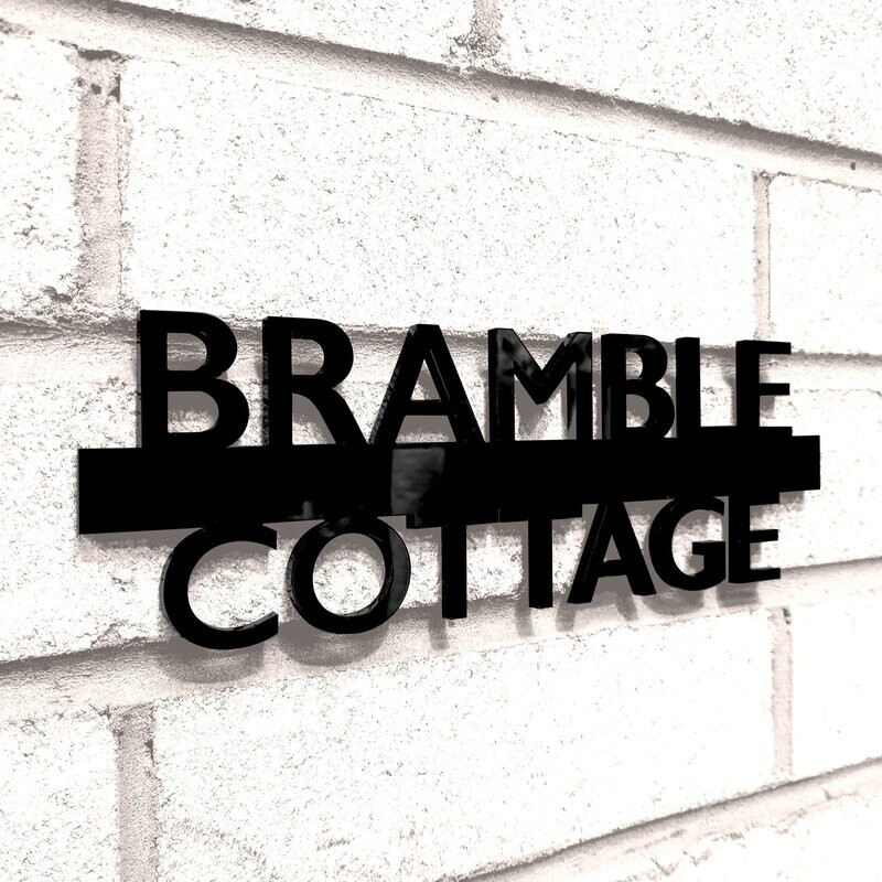 Contemporary Exterior Building Wall & Door Sign - Building or House Name