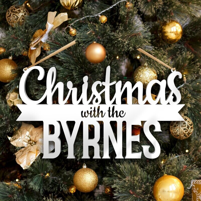Large Hanging Family Name Christmas Tree Centrepiece Decoration