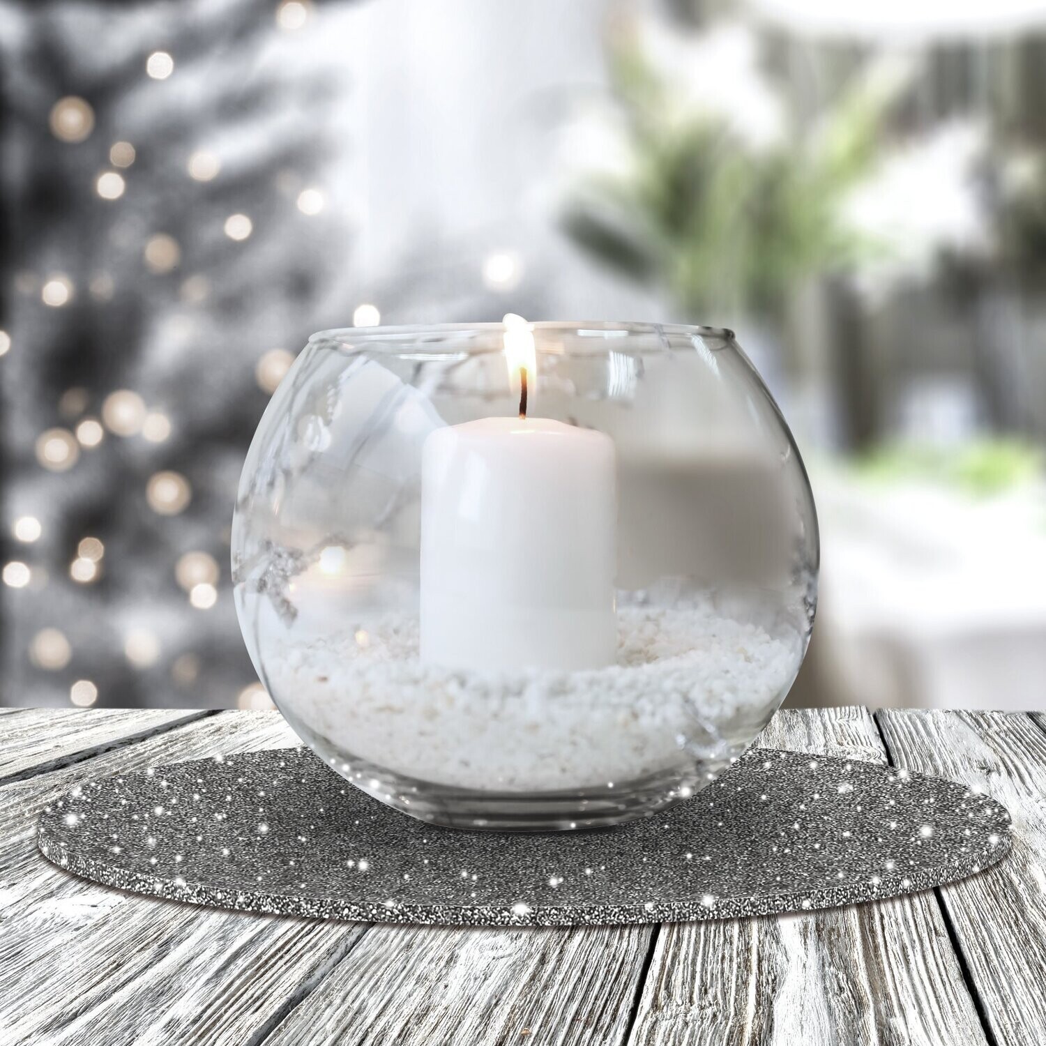 Christmas Glitter Centrepiece Plate