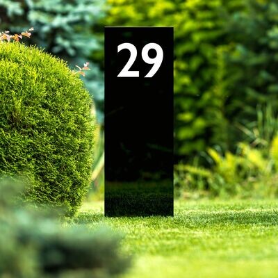3D Number Aluminium Lawn Ground Spike Upright Sign