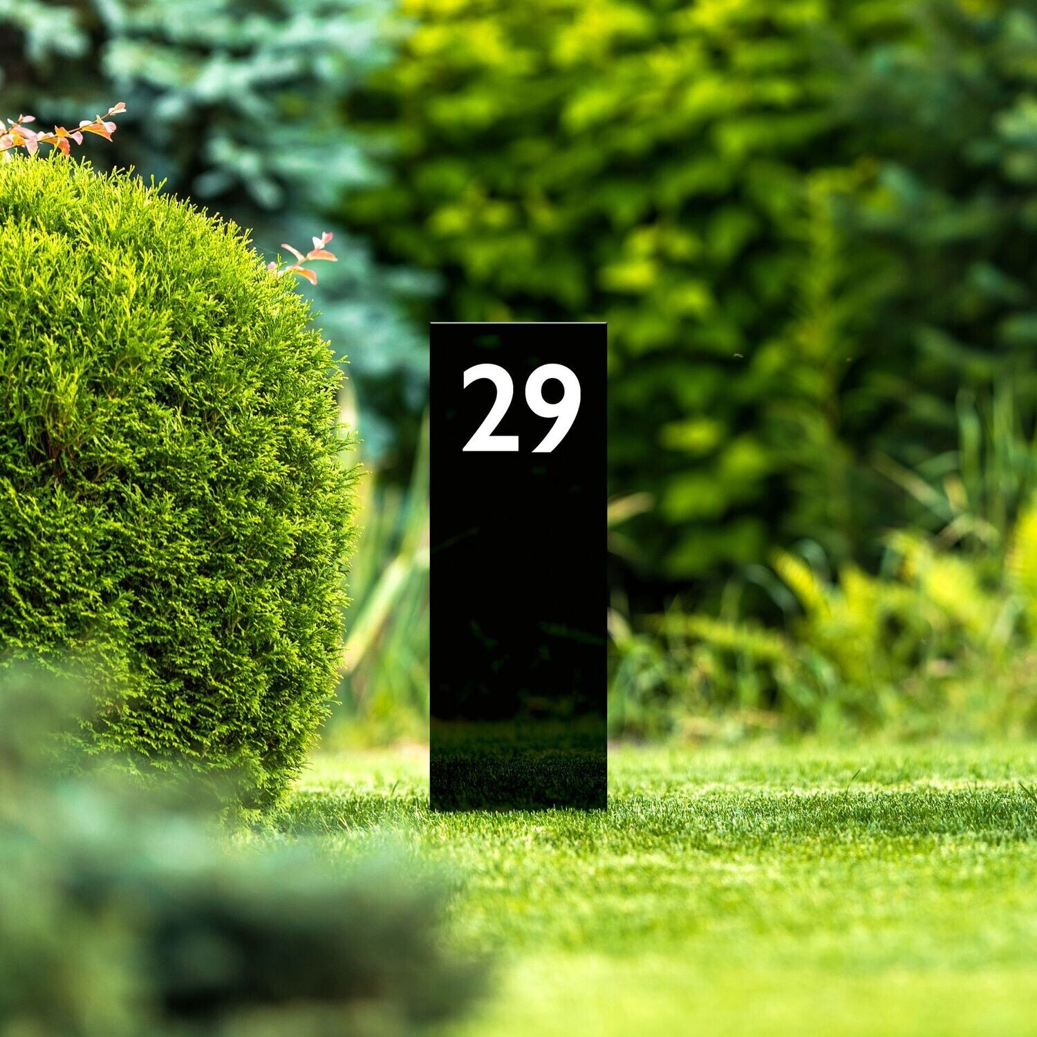3D Number Aluminium Lawn Ground Spike Upright Sign, Size: Small 120 x 420mm