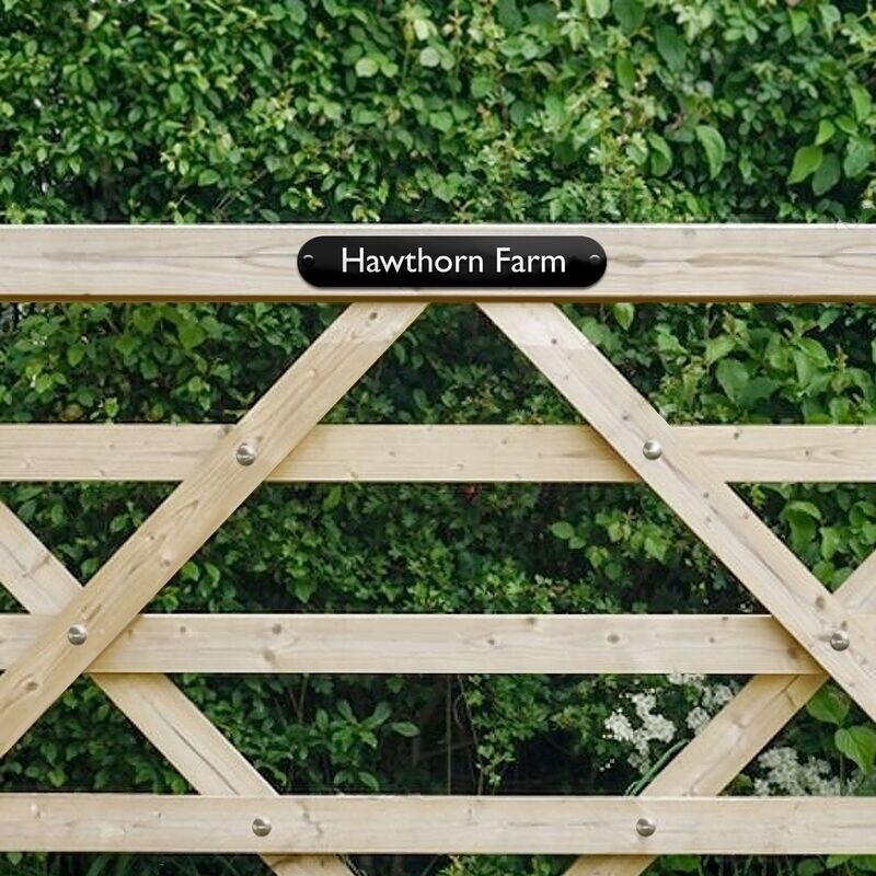 Wyndale Black & White Gate Sign | 3D Lettering  | House Name Sign