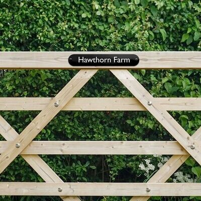 Wyndale Black & White Gate Sign | 3D Lettering  | House Name Sign