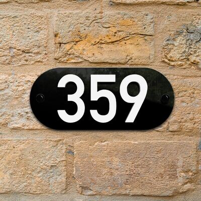 Ova House Number Sign | 22cm x 9.5cm