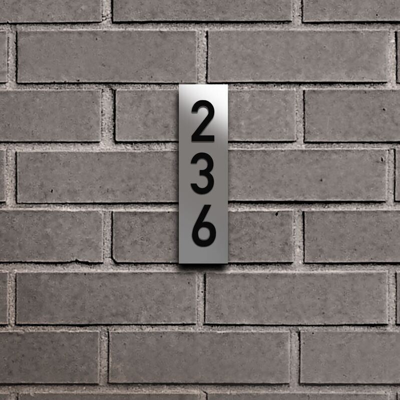Verta Silver House Number Sign | 3D Numbers | 2 Size options | Floating Acrylic Sign