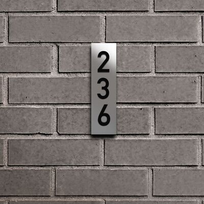 Verta Silver House Number Sign | 3D Numbers | 2 Size options | Floating Acrylic Sign