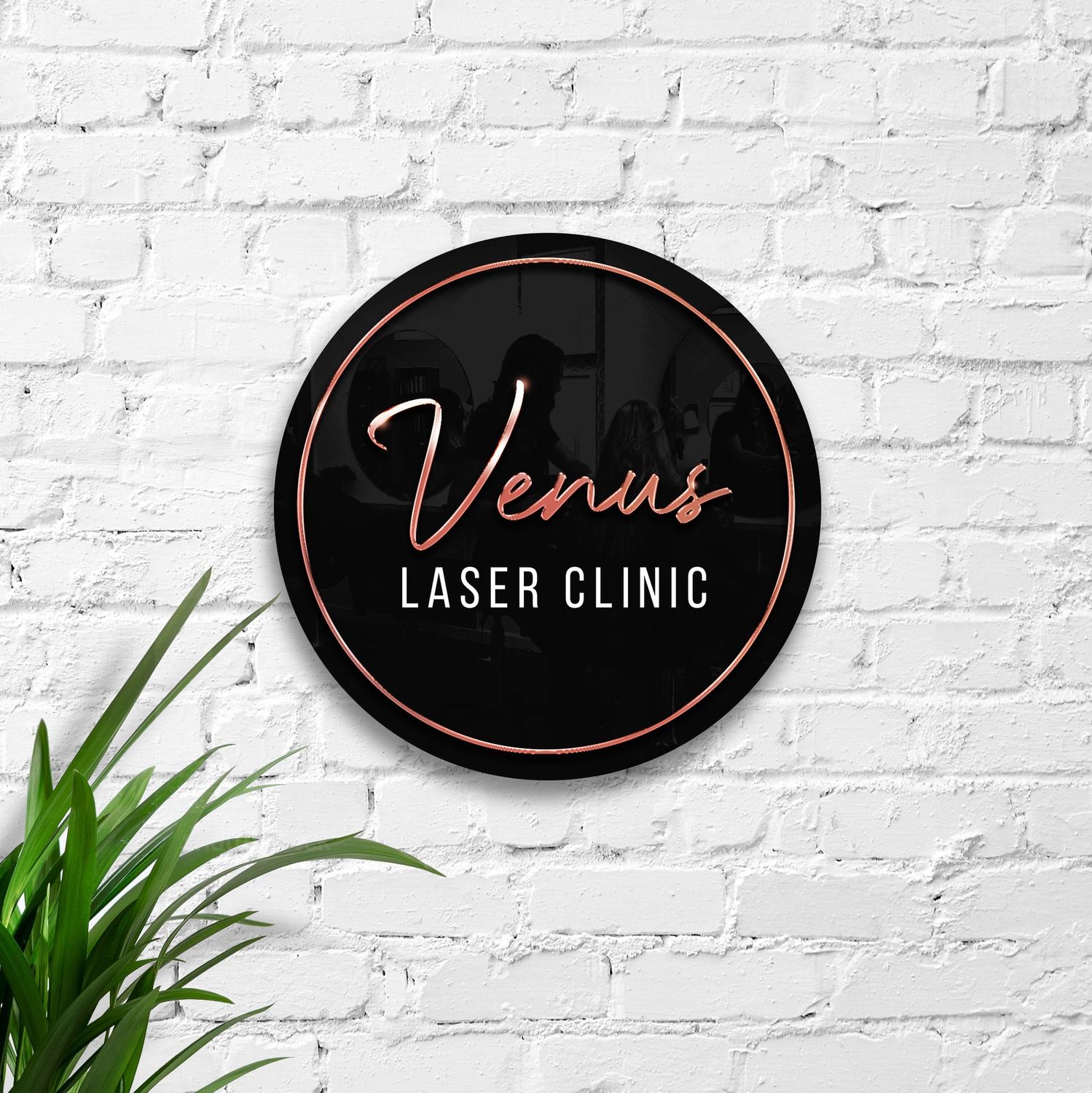 Venus Signature Round Sign with Custom 3D Text & Colour Options