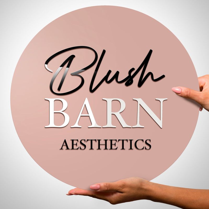 Blossom Signature Round Sign with 3D Text