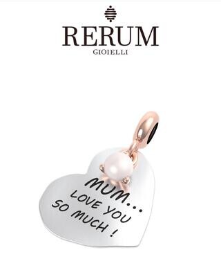 charm rerum in argento 925 con perla