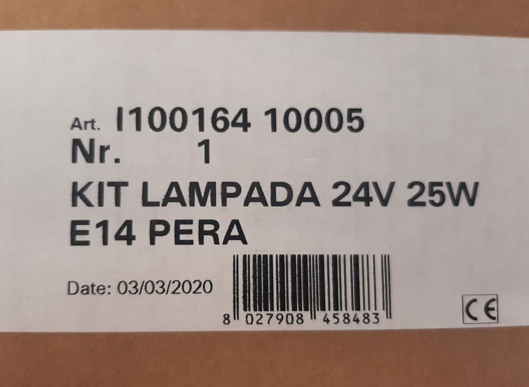 KIT LAMPADA 24V 25W E14 PERA