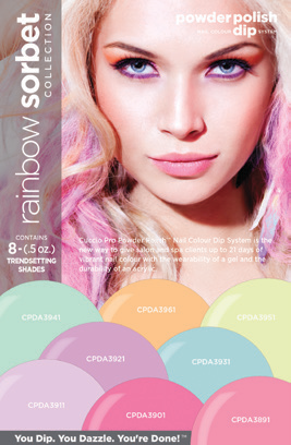 Powder Polish set -Rainbow Sorbet 8 x 14 g Powder Polish set -Rainbow Sorbet 8 x 14 g