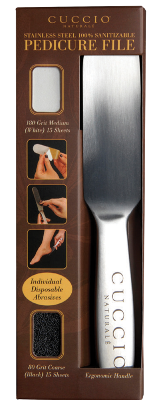 Metalna turpija za pete sa abrazivnim nastavcima 15×80 grit (crni) &amp; 15×180 grit (beli)