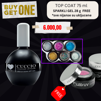 TOP Coat 75 ml + SPARKLI GEL 28 g FREE TOP Coat 75 ml + SPARKLI GEL 28 g FREE