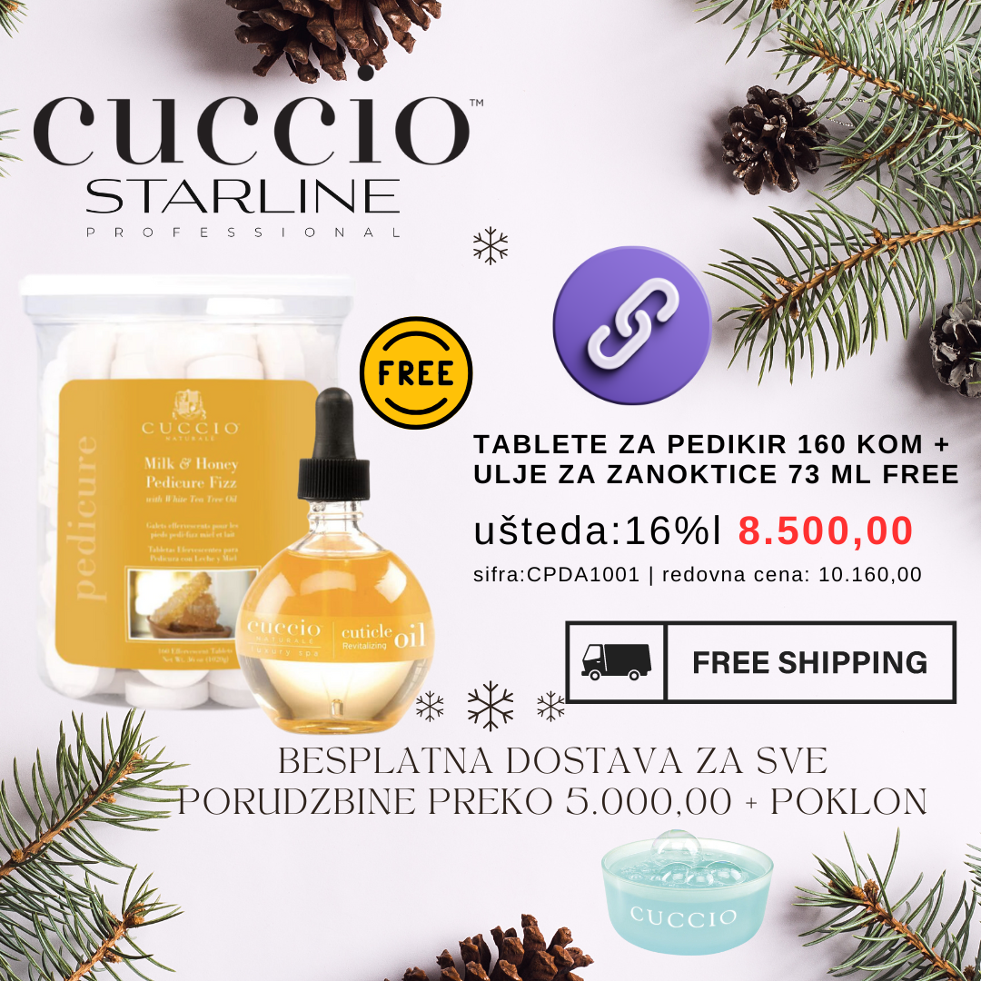 TABLETE ZA PEDIKIR med i mleko 160 kom + ULJE ZA ZANOKTICE 73 ml FREE