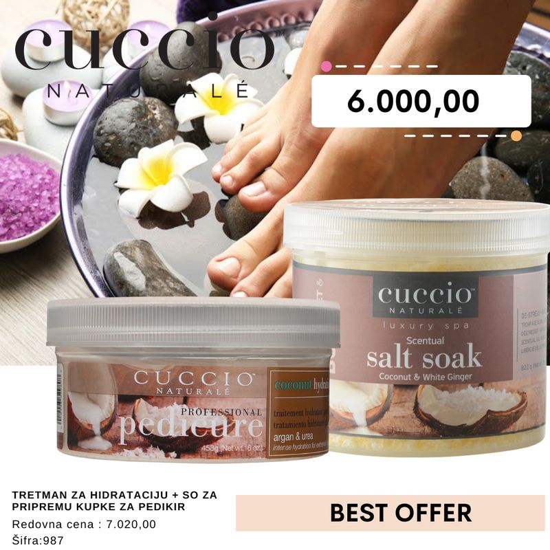 tretman za hidrataciju + so za pripremu kupke za pedikir