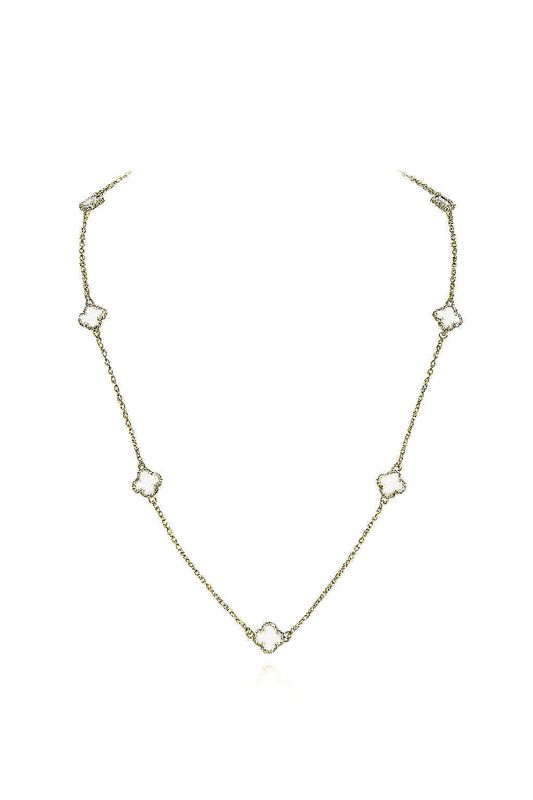 Ogrlica Noir Clover Elegance