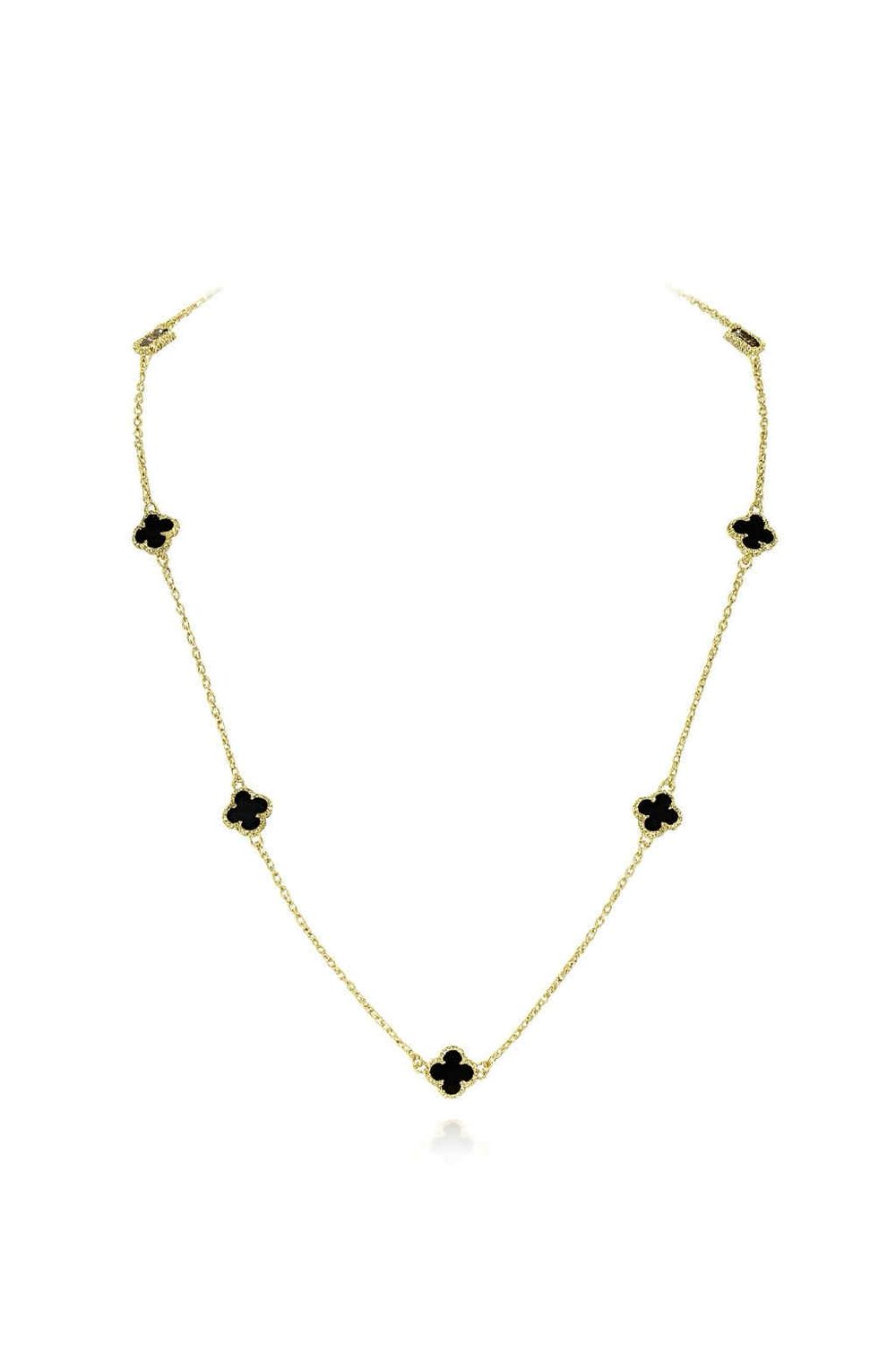 Ogrlica Noir Clover Elegance