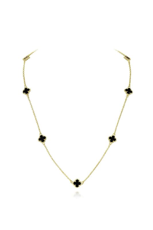 Ogrlica Noir Clover Elegance