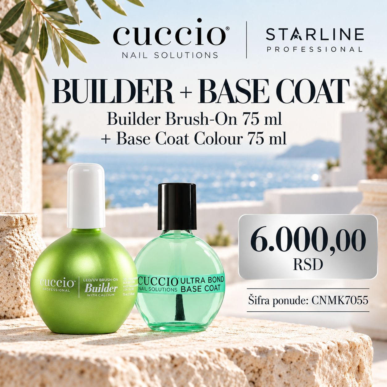 Builder Brush-On 75 ml + Base Coat Colour 75 ml