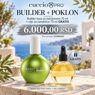 Builder Baza sa kalcijumom 75 ml + revitalizirajuce ulje za negu zanoktica 73 ml FREE