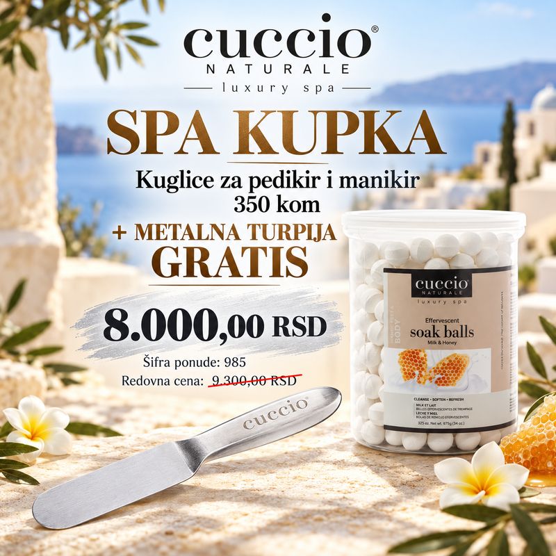 kuglice za pripremu kupke za pedikir i manikir 350 kom +metalna turpija za pete FREE