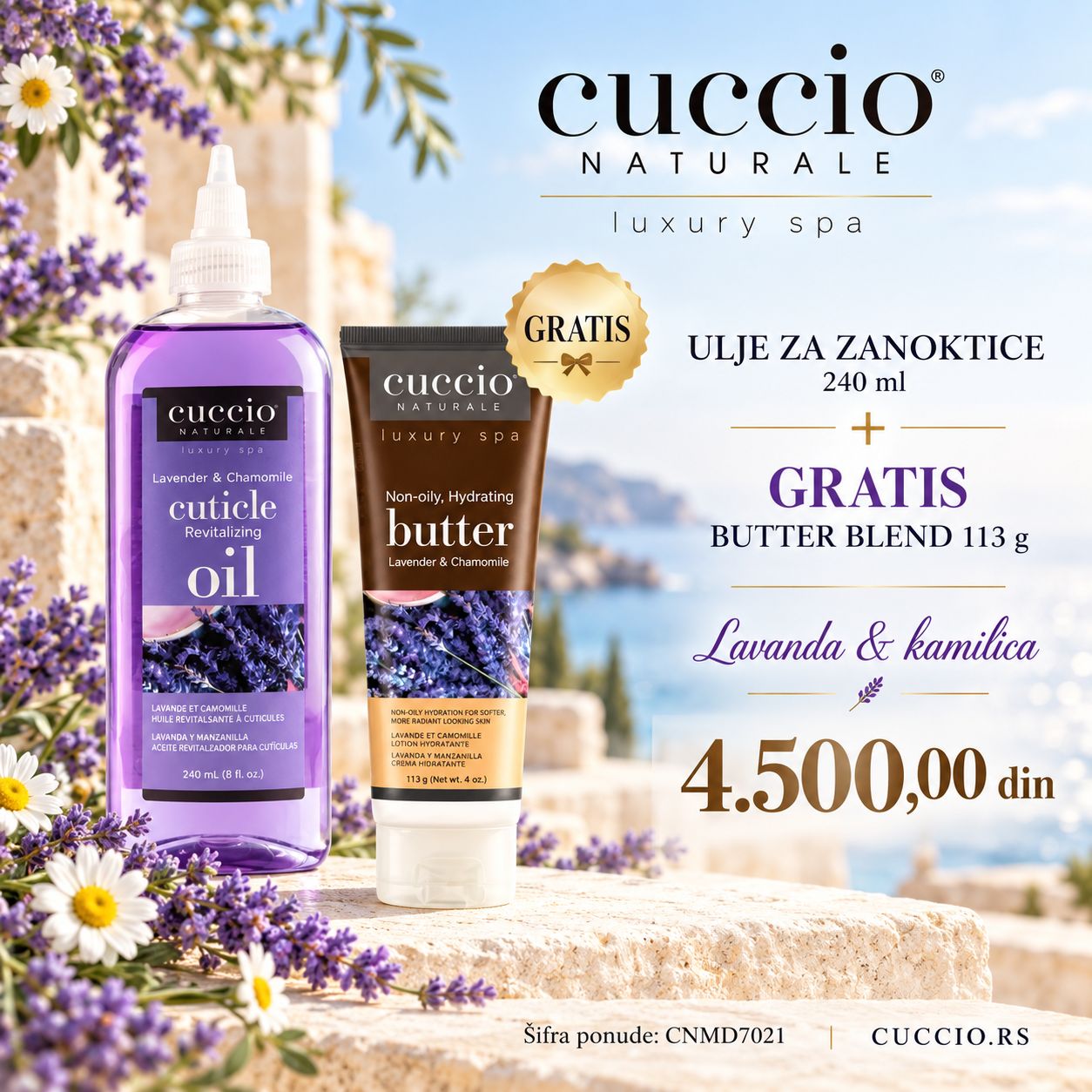ulje za zanoktice 240 ml Butter Blend 113 g FREE