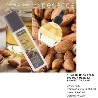 Suvo ulje za telo 100 ml + ulje za zanoktice 73 ml