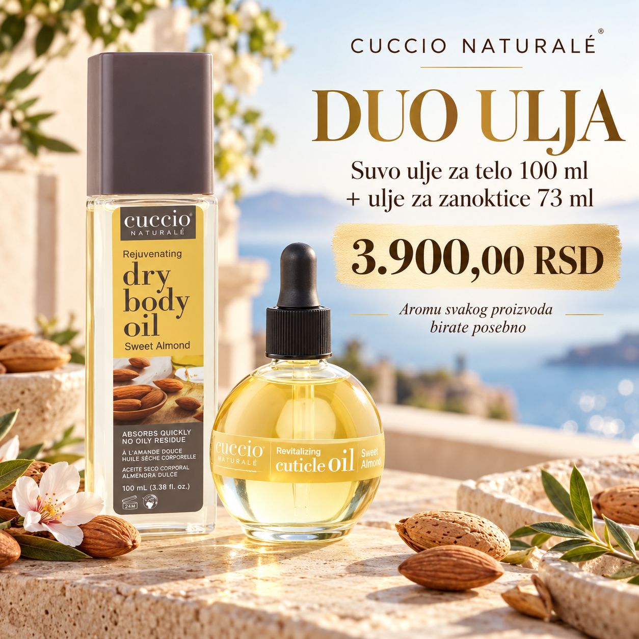 Suvo ulje za telo 100 ml + ulje za zanoktice 73 ml