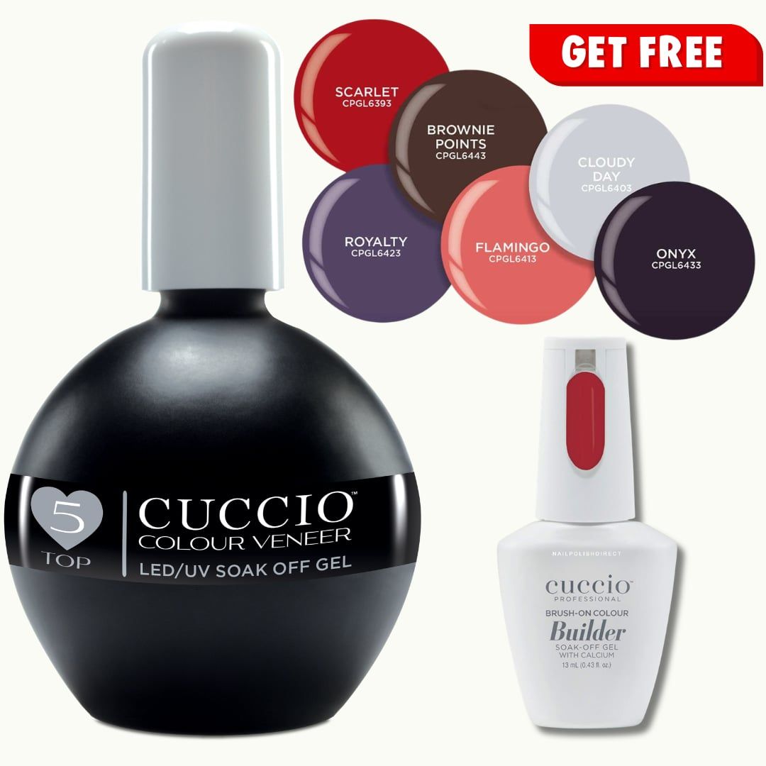 Cuccio Veneer Top Coat 75 ml  GRATIS Builder gel  13 ml