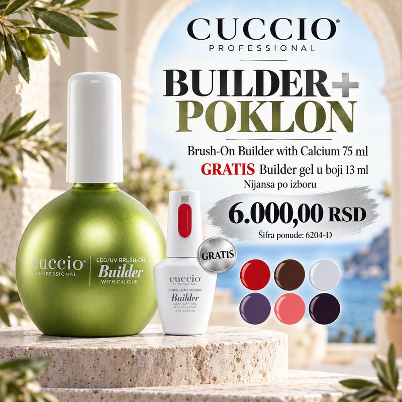 Brush-On Builder with Calcium 75 ml  GRATIS Builder gel 13 ml